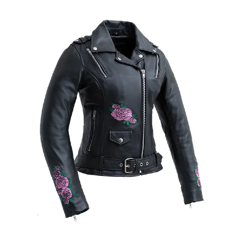 Trendy women’s clothing with a modern twist   Bloom - Women's Motorcycle Leather Jacket