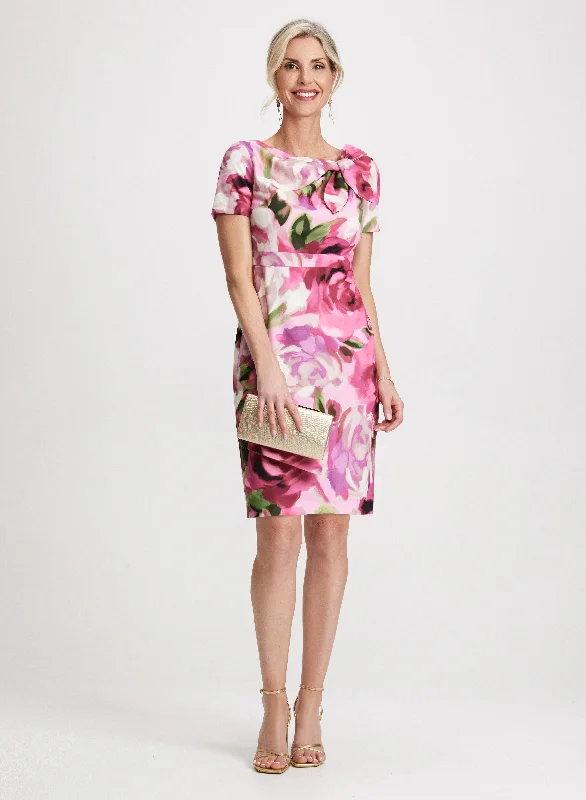 Get noticed with eye-catching women’s fashion   Floral Print Sheath Dress