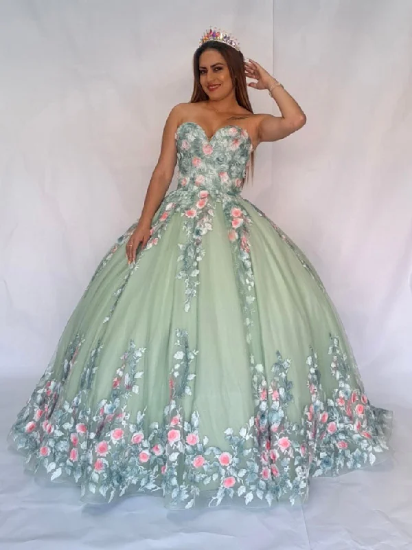 Casual outfits that elevate your style Junior Girls Sage Flower Sleeveless Quinceanera Party Dress XS-3XL Casual outfits that elevate your style Junior Girls Sage Flower Sleeveless Quinceanera Party Dress XS-3XL