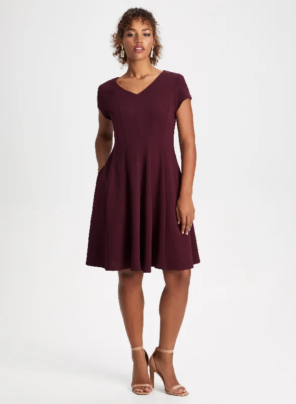 Fashionable, yet affordable women’s apparel   Cap Sleeve Fit & Flare Dress