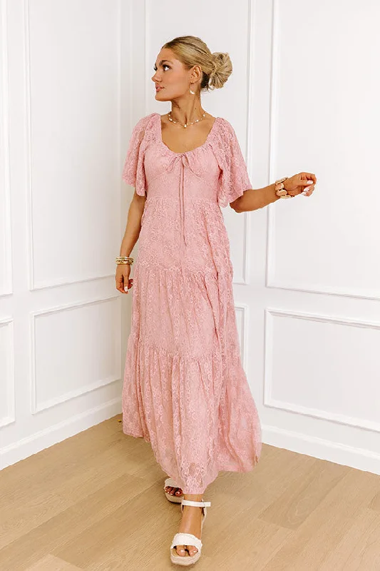 Casual yet chic women’s outfits for work or play   Subtle Charmer Lace Maxi Dress