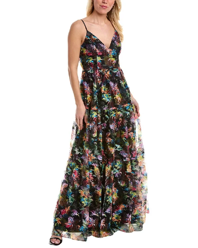Women’s clothing to inspire confidence and beauty   Aidan Mattox V-Neck Gathered Maxi Dress