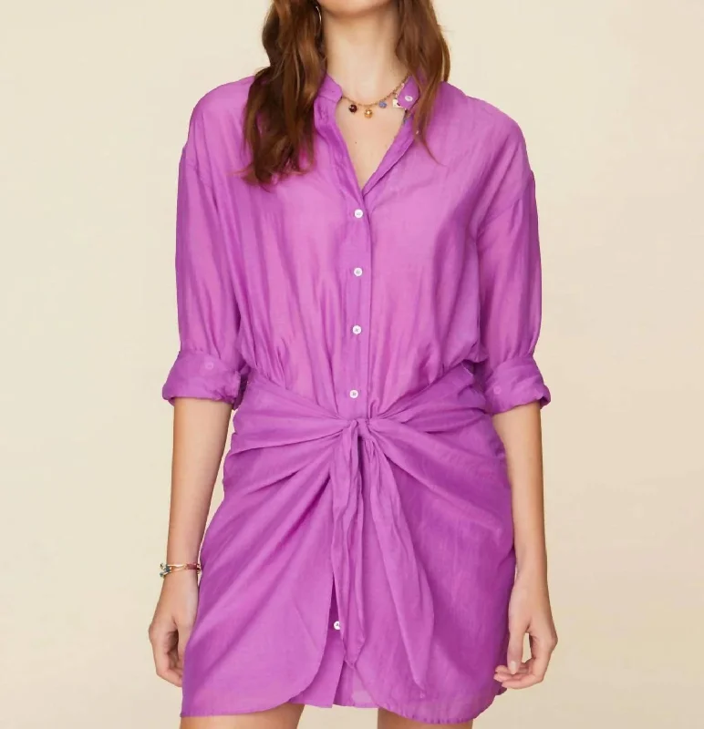 Statement pieces for the confident woman   Arly Mini Dress In Purple Sapphire