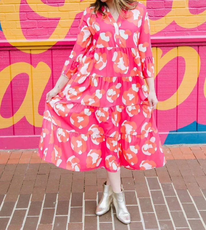 The ultimate destination for women’s clothing   Benette Maxi Dress In Spot On Pink