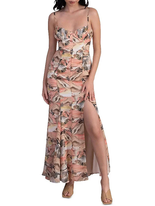 Versatile outfits to transition from day to night   Clementine Womens Printed Long Maxi Dress