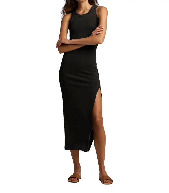 Refresh your closet with chic and comfy styles   Dylan Knit Maxi Dress In Black