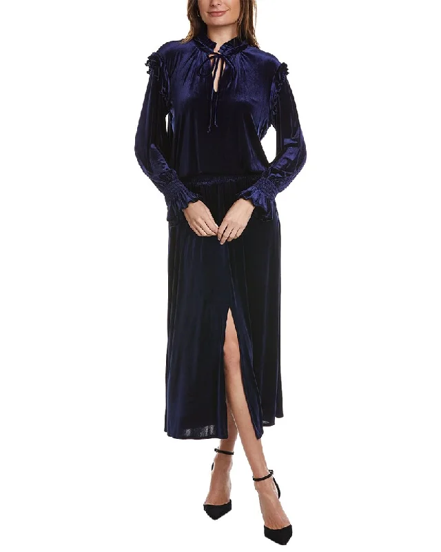 Feminine silhouettes for the modern woman   Finley Mary Jane Velvet Maxi Dress