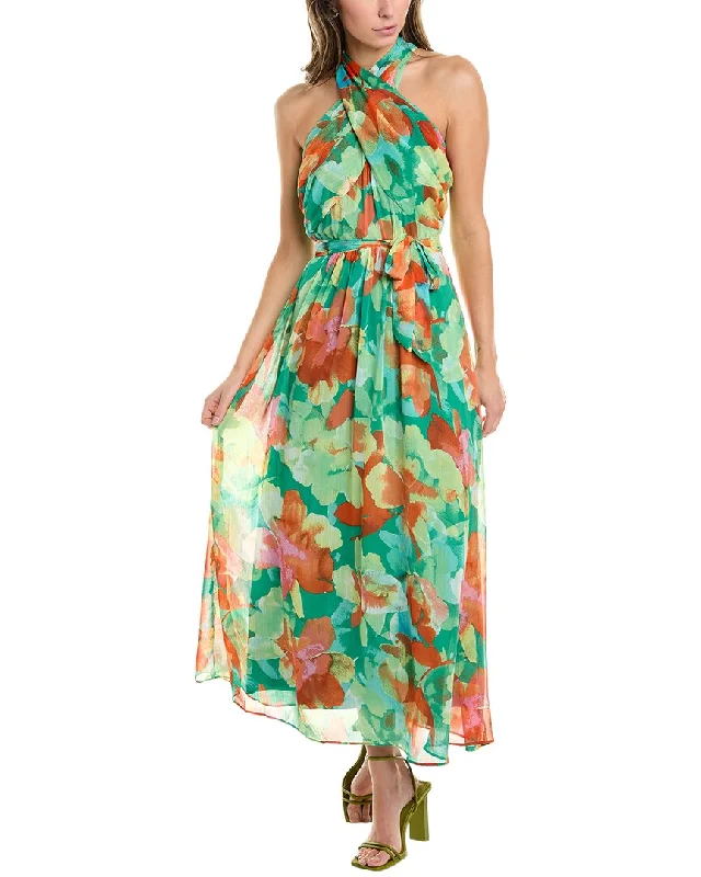 Statement pieces for the confident woman   London Times Halter Maxi Dress