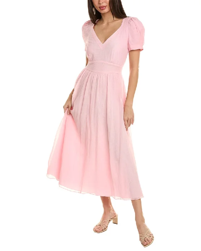 Bold, confident, and stylish women’s clothing   LoveShackFancy Hutchinson Silk-Blend Maxi Dress