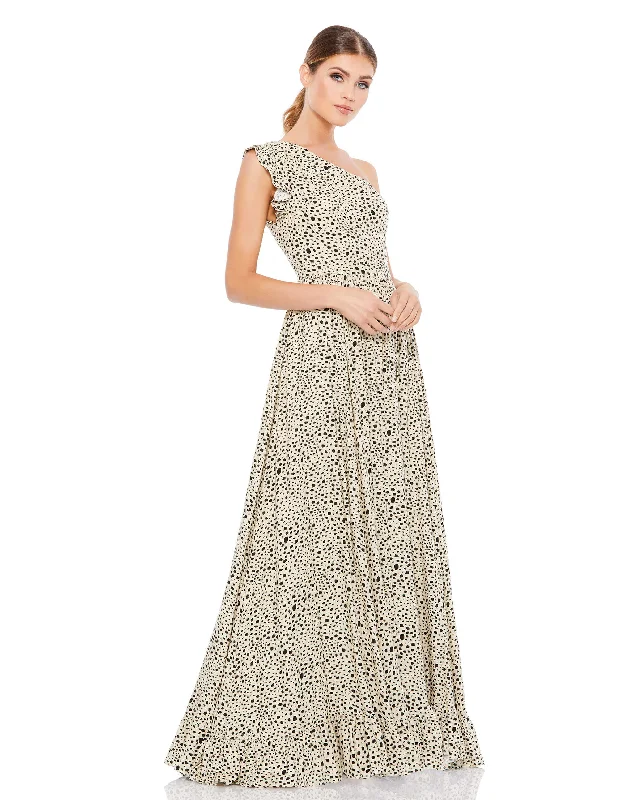 Trendsetting women’s clothing for fashion lovers   One Shoulder Animal Print Maxi Dress