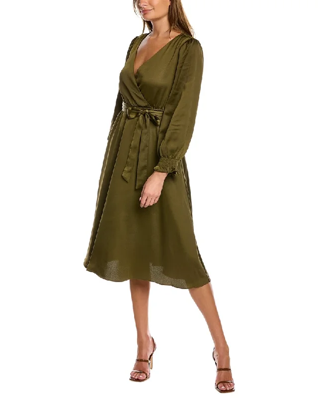 Dress up or down with these versatile pieces   Taylor Surplice Midi Dress