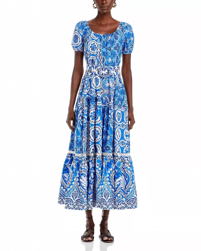 Effortlessly chic fashion for today’s woman   Tile Dream Maxi Dress In Blue