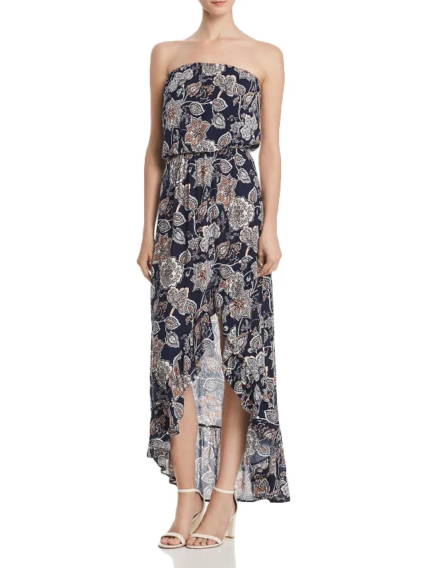 Fashion-forward styles that make a statement   Womens Strapless Floral Maxi Dress