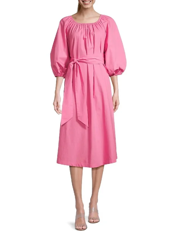 Premium quality women’s clothing at affordable prices   Bliss Midi Dress In Pink