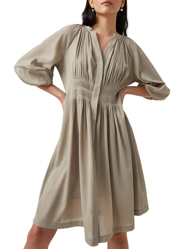 Feminine silhouettes for the modern woman   Cora Womens Pleated Short Mini Dress