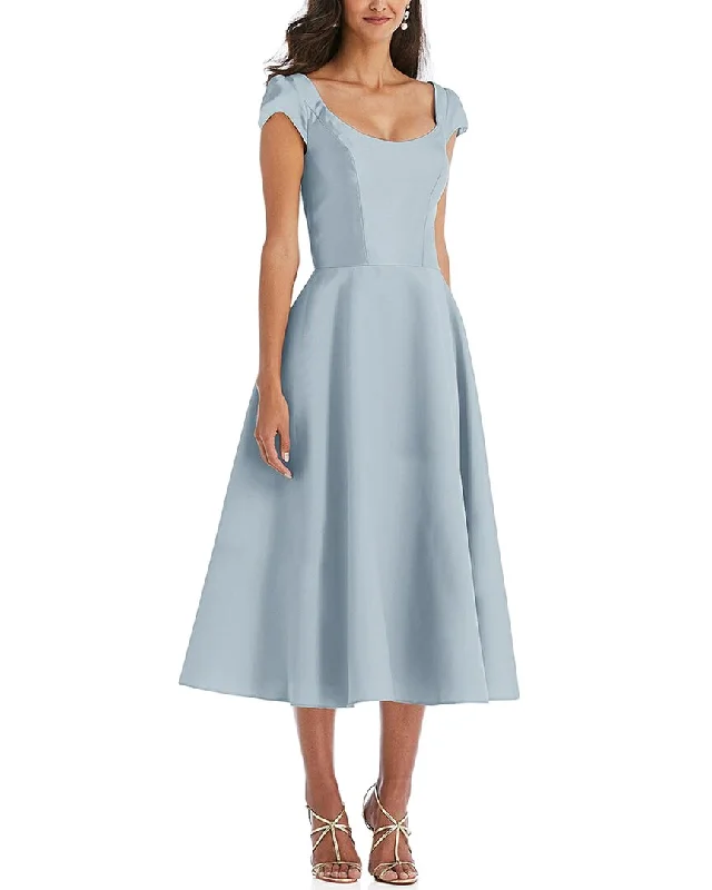 Chic for every occasion and style   The Dessy Group Satin Midi Dress