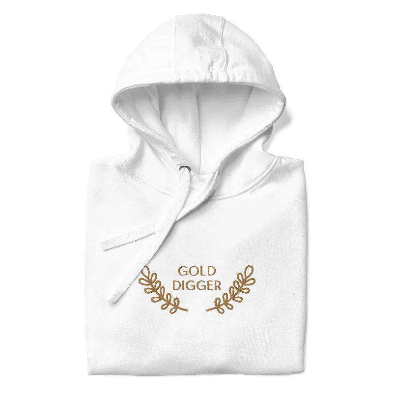 Hot Girl LOVE Money Gold Digger Luxe Embroidered Hoodie