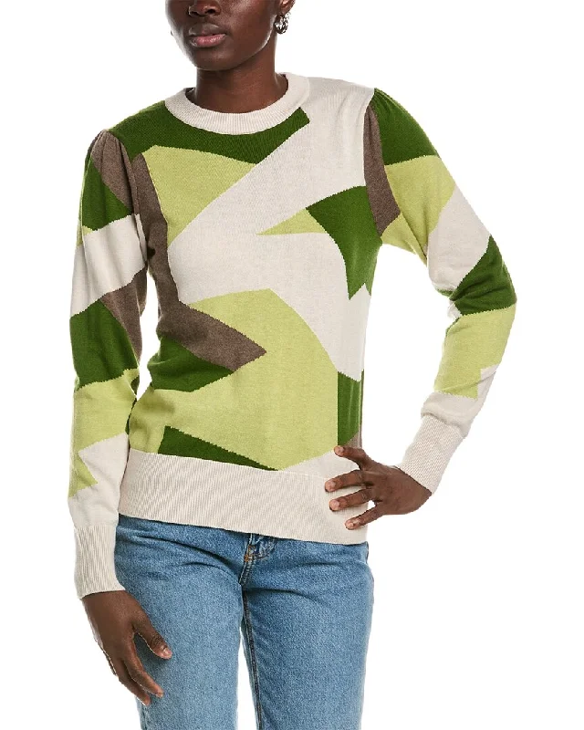 Step up your style with trendy women’s clothing   WISPR Camo Silk-Blend Sweater