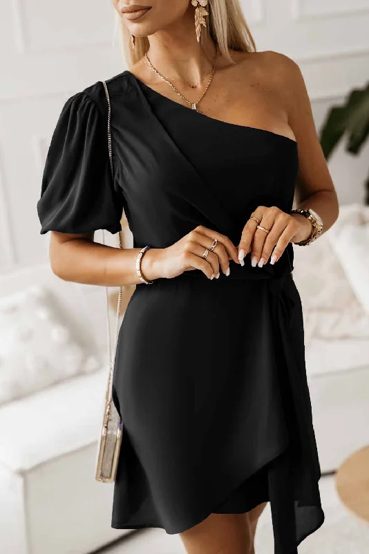 Statement pieces for the confident woman   Asymmetrical Twist Front Wrap Dress