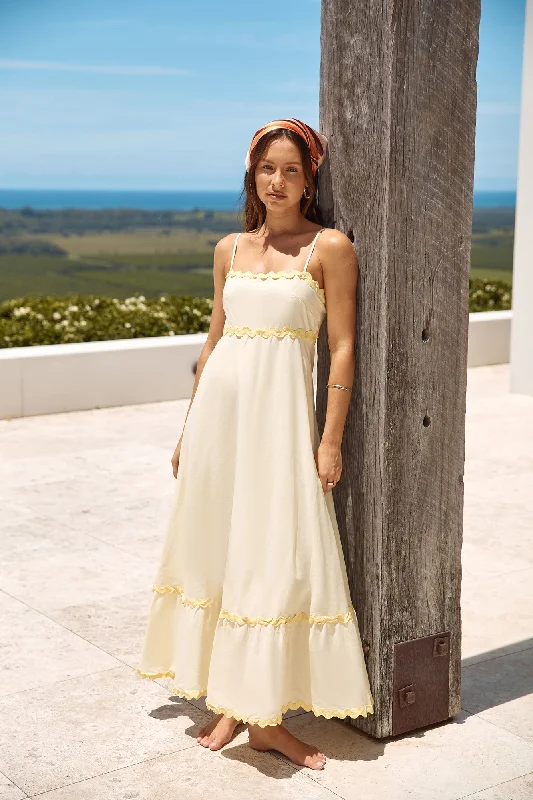 Women’s fashion that reflects your personality   Fully Invested Maxi Dress Yellow