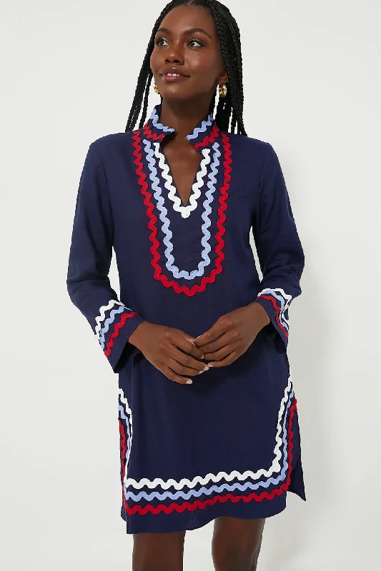 Trendsetting women’s clothing for fashion lovers Navy Red White & Blue Long Sleeve Classic Tunic Trendsetting women’s clothing for fashion lovers Navy Red White & Blue Long Sleeve Classic Tunic