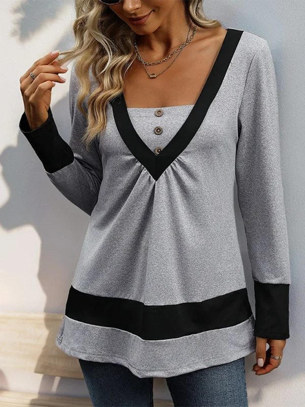 Confidence-boosting clothing for women   Chic autumn long-sleeve t-shirt
