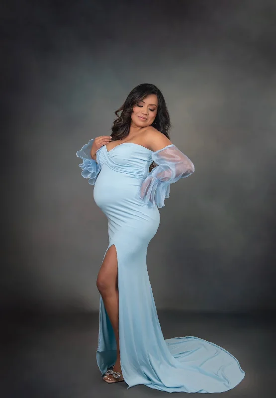 Dress to impress with elegant women’s wear   Alyssa Maternity Baby shower Gown
