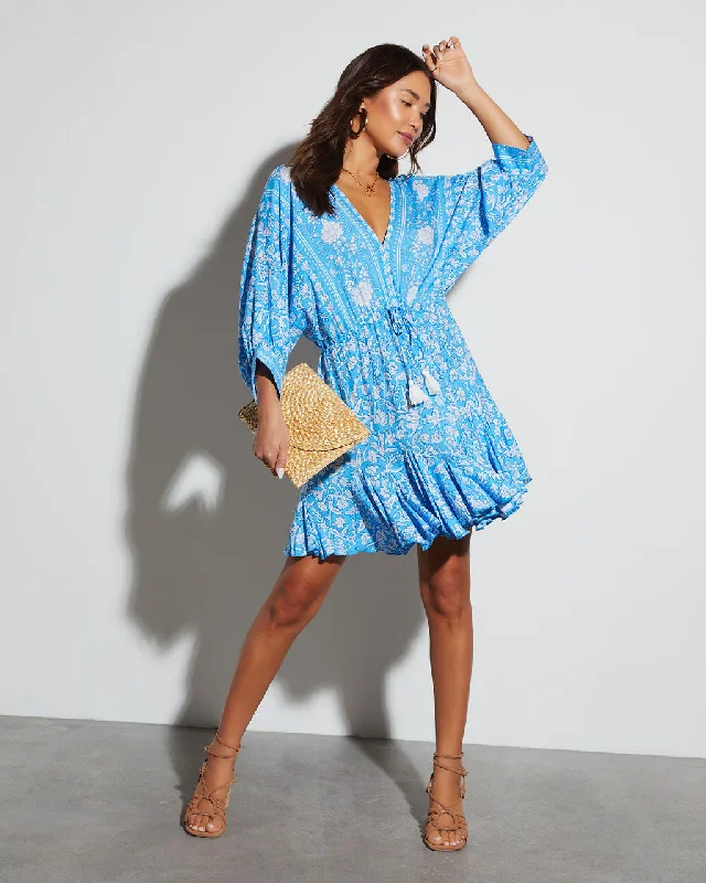 Discover the latest trends in women’s fashion   Athena Floral Tassel Tie Mini Dress