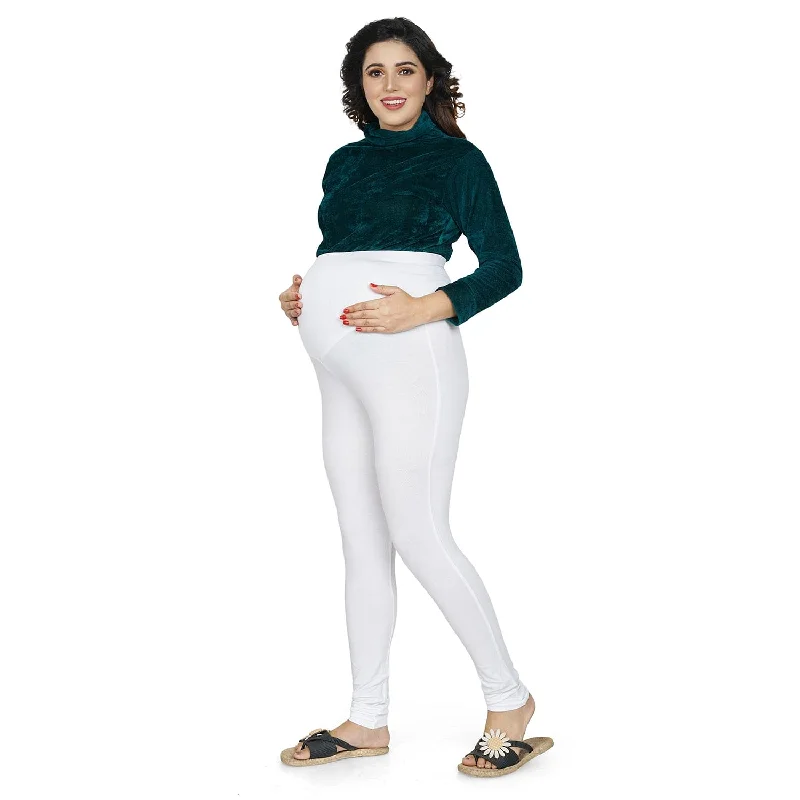 Bold, confident, and stylish women’s clothing Baby Moo Soft And Comfy Full Length Maternity Leggings Solid - White Bold, confident, and stylish women’s clothing Baby Moo Soft And Comfy Full Length Maternity Leggings Solid - White