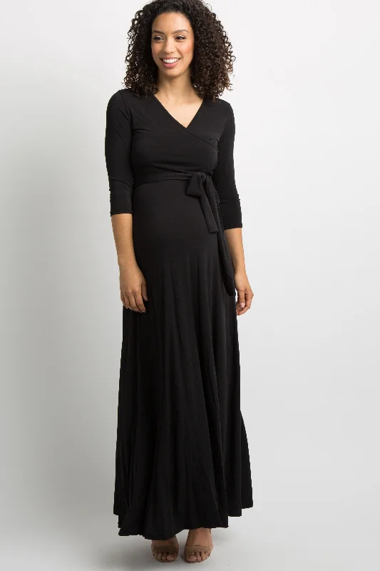 Look and feel your best in our women’s wear Black Solid Sash Tie Maternity Maxi Dress Look and feel your best in our women’s wear Black Solid Sash Tie Maternity Maxi Dress