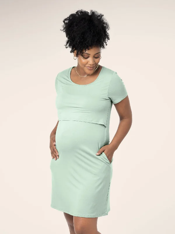Women’s clothing that combines comfort and style Eleanora Bamboo Maternity & Nursing Dress | Soft Mint Women’s clothing that combines comfort and style Eleanora Bamboo Maternity & Nursing Dress | Soft Mint