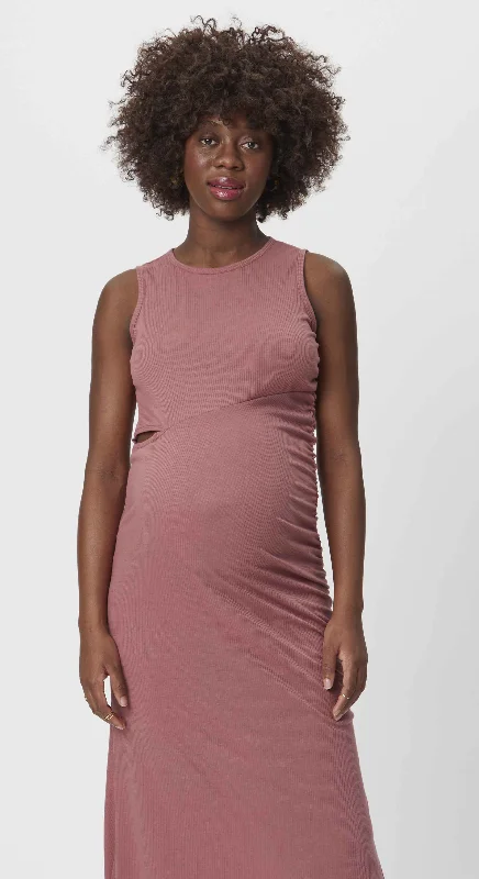 Dress up or down with these versatile pieces   Maxi Maternity Dress with Cut Out