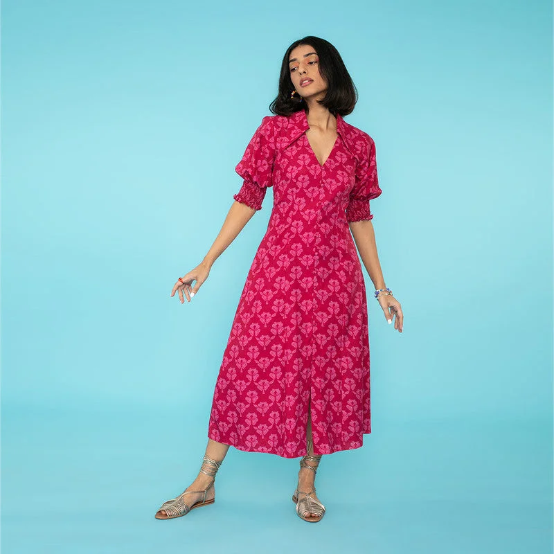 Perfect fashion pieces for the busy woman   Pure Cotton A-Line Dress | Pink