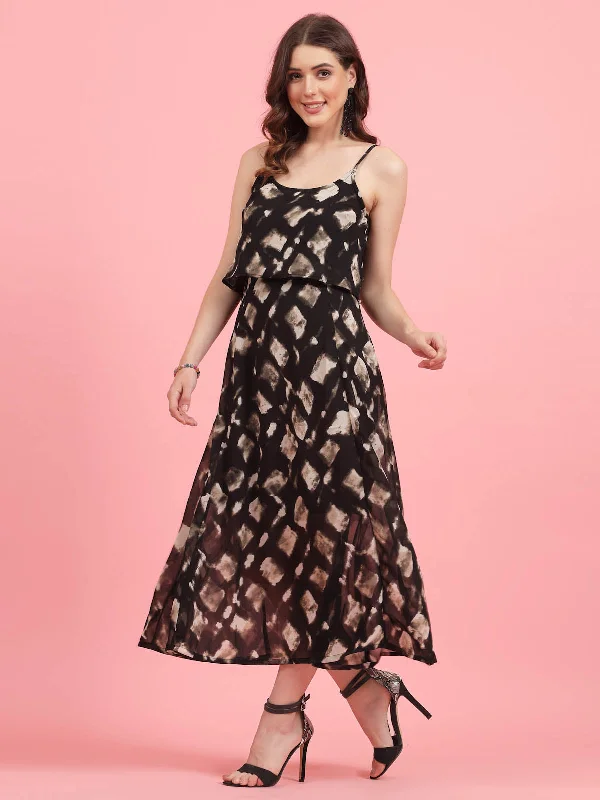 Elevate your look with premium women’s wear Abstract Printed Shoulder Straps A-Line Dress Elevate your look with premium women’s wear Abstract Printed Shoulder Straps A-Line Dress