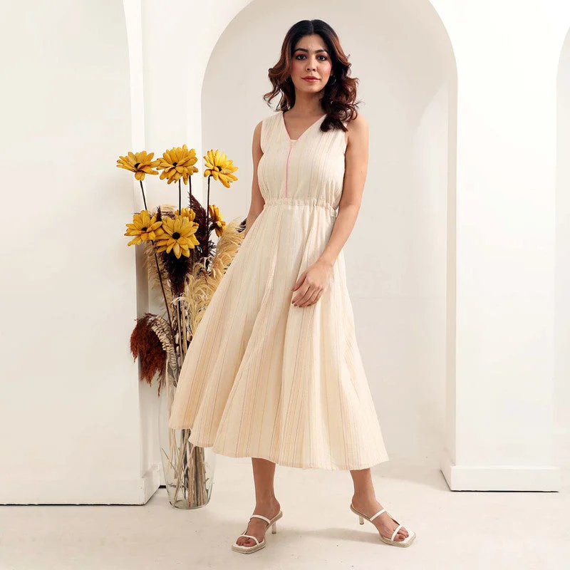 Chic, modern fashion for empowered women   Cotton A-Line Dress for Women | Off-White