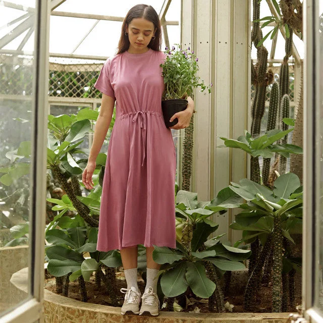 Elegant casual clothing for modern women   Organic Cotton A-Line Dress | Dusty Lilac