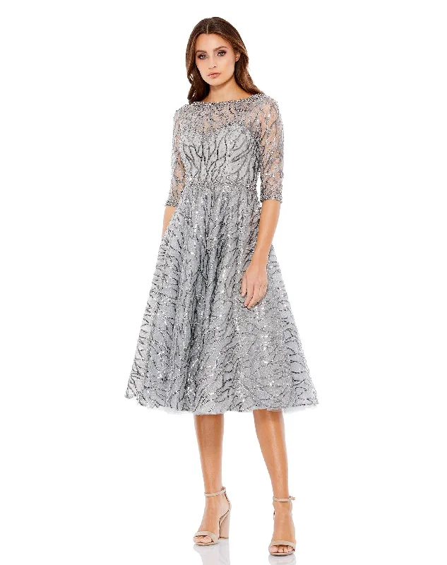 Women’s clothing to inspire confidence and beauty High Neck Above Elbow Sleeve Embellished A Line Dress Women’s clothing to inspire confidence and beauty High Neck Above Elbow Sleeve Embellished A Line Dress
