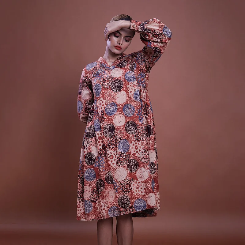 Perfect fashion pieces for the busy woman Cotton A-Line Dress For Women | Ajrakh Handblock Printed | Red Perfect fashion pieces for the busy woman Cotton A-Line Dress For Women | Ajrakh Handblock Printed | Red