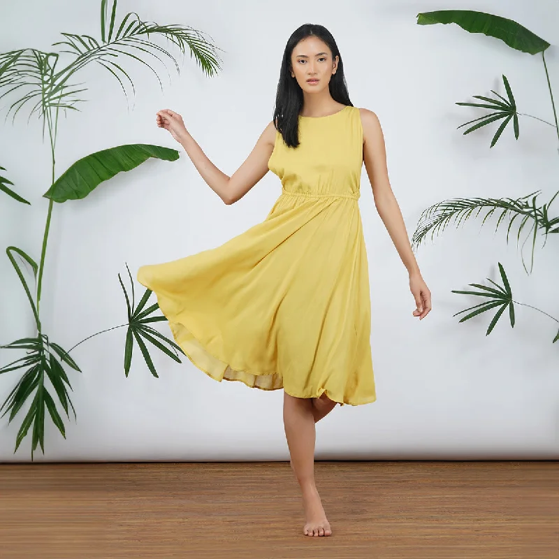 Step into style with our women’s clothing collection Modal A-Line Dress For Women | Yellow Step into style with our women’s clothing collection Modal A-Line Dress For Women | Yellow