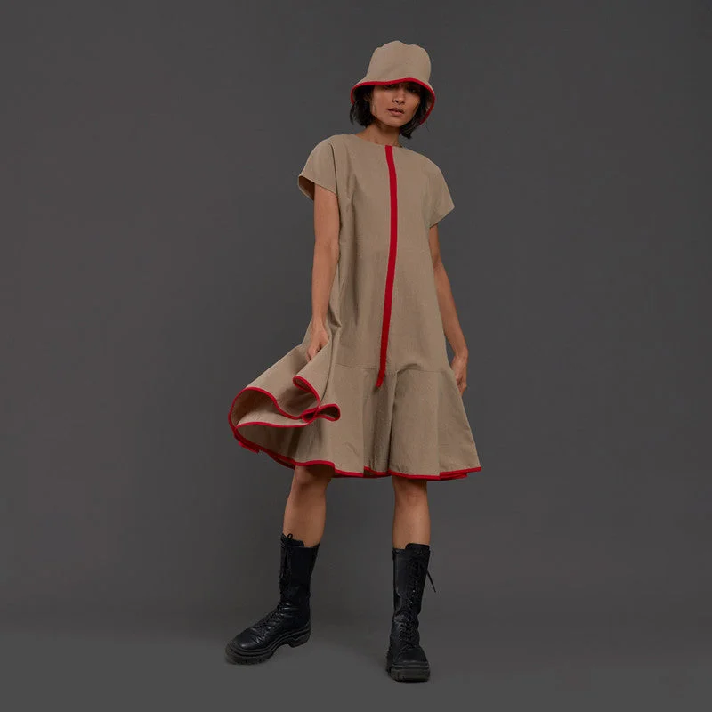 Fashion pieces that complement every woman’s style Pure Cotton A-Line Dress | Flared Hem | Beige Fashion pieces that complement every woman’s style Pure Cotton A-Line Dress | Flared Hem | Beige
