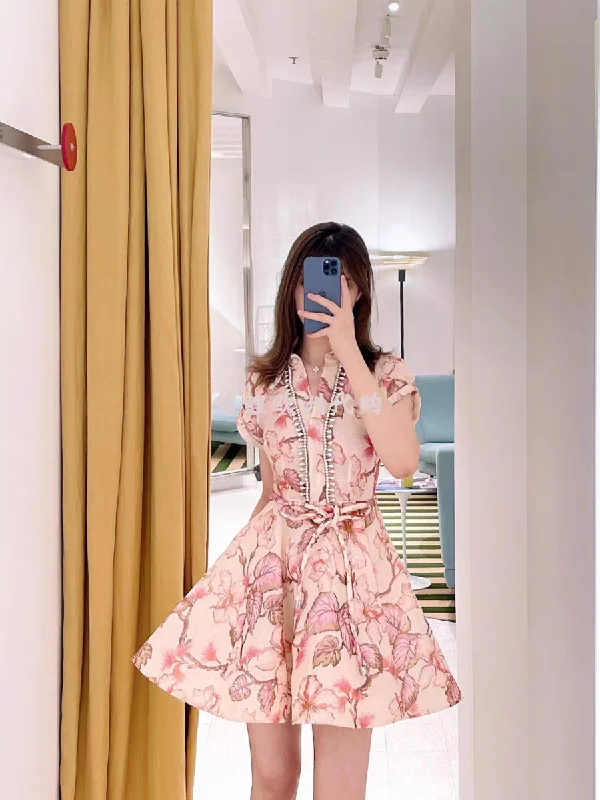 Casual outfits that elevate your style Pink Diamond Studded Short A Line Dress with Belt Casual outfits that elevate your style Pink Diamond Studded Short A Line Dress with Belt
