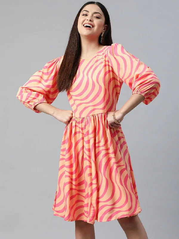 Refresh your closet with chic and comfy styles plusS Abstract Print Belted Detail A-Line Dress Refresh your closet with chic and comfy styles plusS Abstract Print Belted Detail A-Line Dress