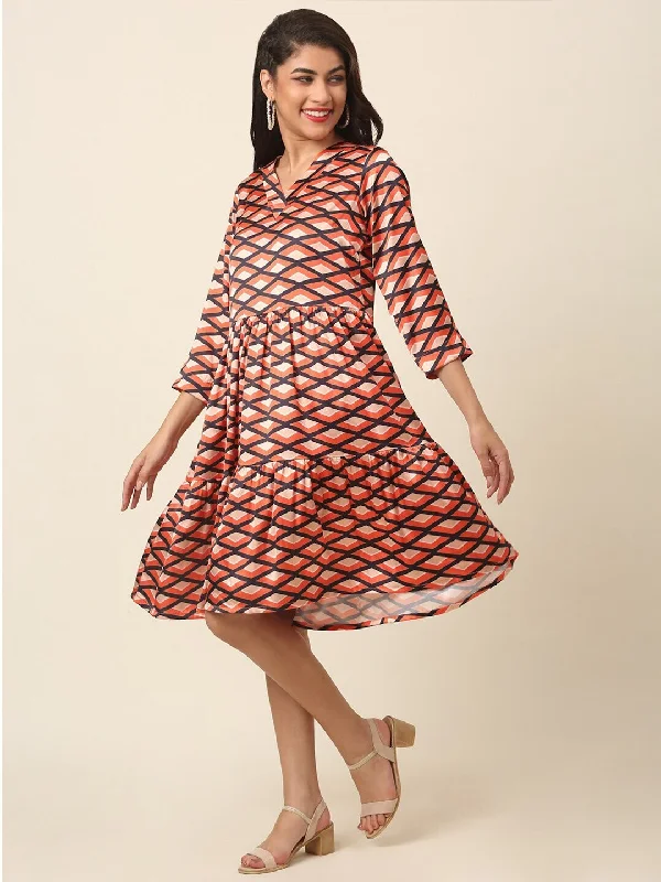 Versatile fashion options for every occasion   plusS Coral Print A-Line Dress