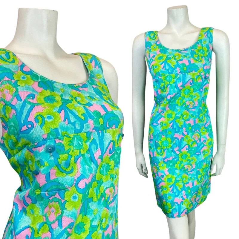 Essential women’s clothing for every season VINTAGE 60s 70s BLUE GREEN PINK PSYCHEDELIC SUMMER PINAFORE A-LINE DRESS 8 Essential women’s clothing for every season VINTAGE 60s 70s BLUE GREEN PINK PSYCHEDELIC SUMMER PINAFORE A-LINE DRESS 8