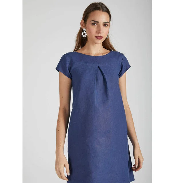 Fashionable clothing that fits every occasion   Pure Hemp A-Line Dress | Navy